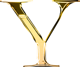 Y gold metallic luxury chrome alphabet font