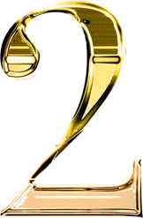 Two gold metallic luxury chrome alphabet number font