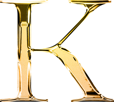 K gold metallic luxury chrome alphabet font